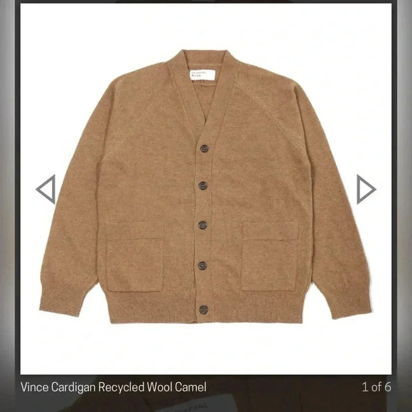 Universal Works Vince Cardigan Recycled Wool Camel NEW WITH TAG Size M SOLD OUT - Picture 2 of 5